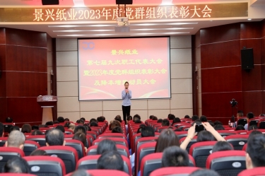 统一思想 坚定信心 | 918博天堂纸业召开第七届九次职工代表大会暨2023年度党群组织赞美大会及降本增效带头大会